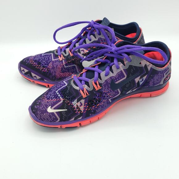 Nike Free 5 TR Fit 4 Athletic Running Shoes Purple Pink 629832-402 Womens Size 7 - Picture 4 of 9